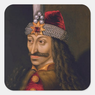 Vlad Tepes: Pfähler, Dracula Fürst Voivode Quadratischer Aufkleber