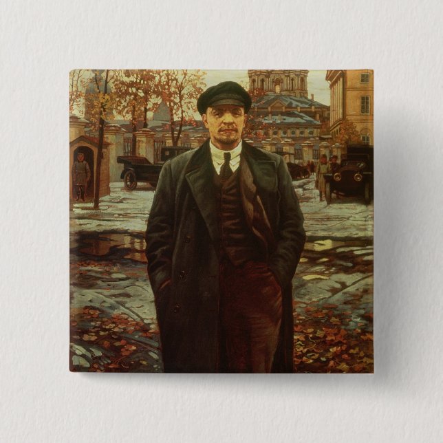 Vladimir Ilyich Lenin bei Smolny, c.1925 Button (Vorderseite)
