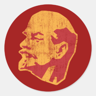 Vladimir-Lenin-ccp-Portrait Runder Aufkleber