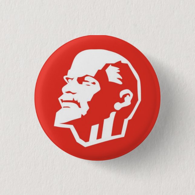 Vladimir Lenin Head Button Abzeichen (Vorderseite)