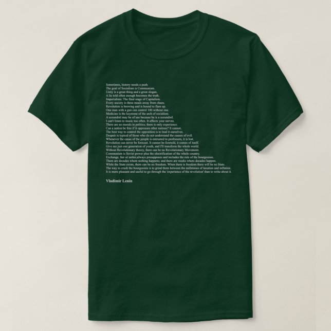 Vladimir Lenin Quotes T-Shirt (Design vorne)