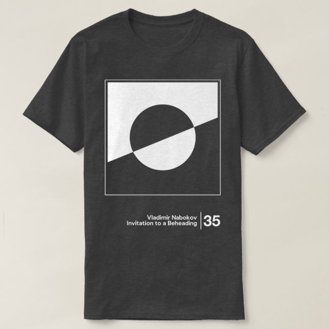 Vladimir Nabokov Minimalistisch Artwork Design T-Shirt (Design vorne)