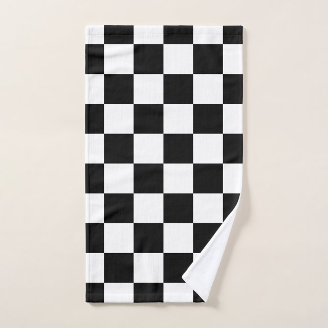 Vlagpatroon. Geruite vlag. Schaakbord valkken Handtuch (Handtuch)