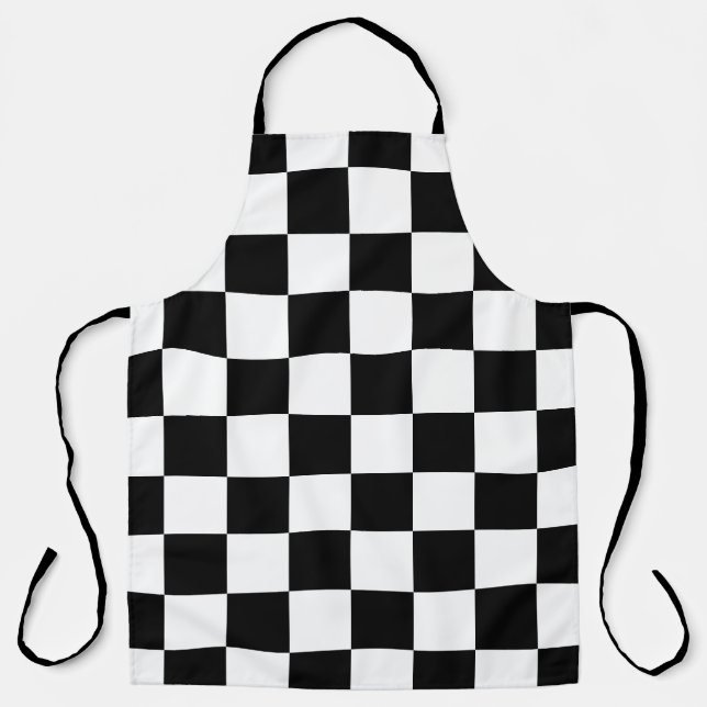 Vlagpatroon. Geruite vlag. Schaakbord valkken Schürze (Vorderseite)