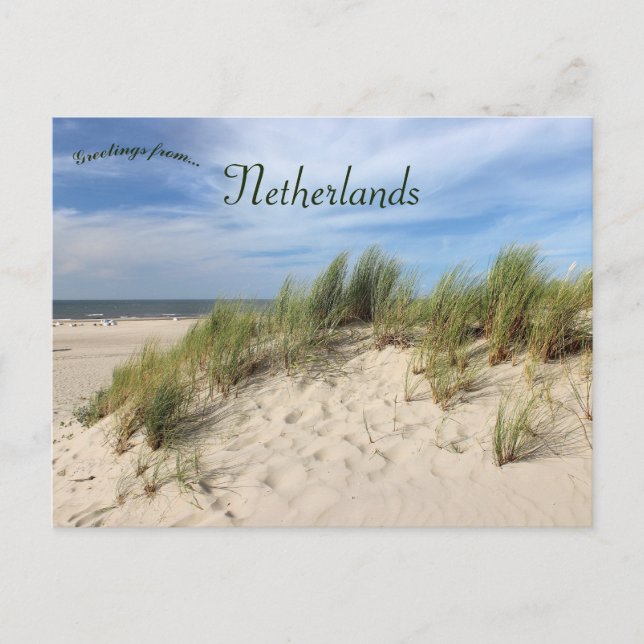 Vlieland Beach Dunes Netherlands Postkarte (Vorderseite)
