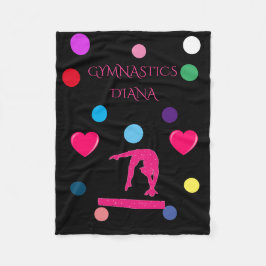 Vliesdecke "GYMNASTICS" mit individuelle Name. Fleecedecke