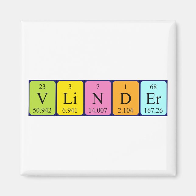 Vlinder-Periodenmagnet Magnet (Vorne)