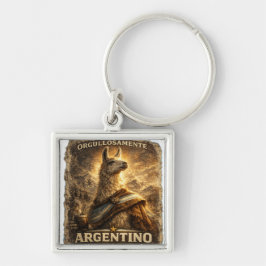 VLLC Orgullosamente Argentino Llama Mate Patriotic Schlüsselanhänger