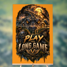 VLLC Play The Long Game Motivation Alligator Art Acrylschild