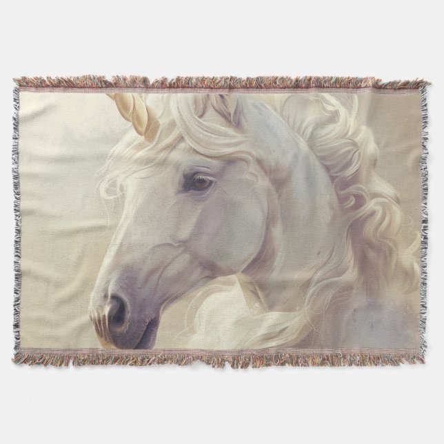 Vloerkleed met Witte Unicorn Sparkle Decke (Vorderseite)