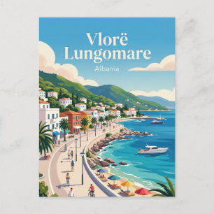 Vlorë Lungomare Albanien Postkarte