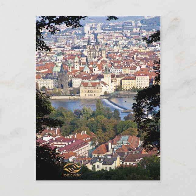 Vltava Fluss Prag Postkarte (Vorderseite)