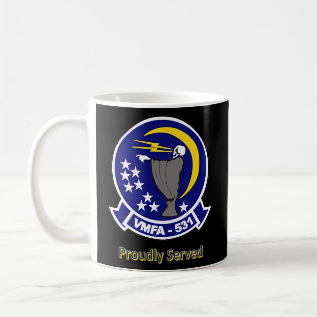 Vmfa-531 Schwarz Kaffeetasse (Links)