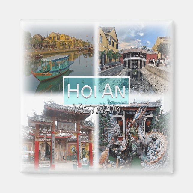 VN0017 Asien, Vietnam, Hoi An, Kühlschrank Magnet (Vorne)