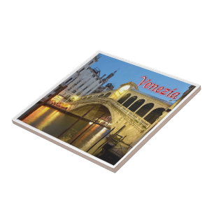 VNT028 VENICE, Rialto Bridge, Italien, Fliese