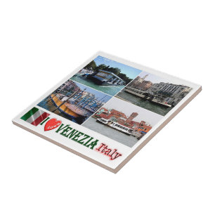 VNT059 VENICE, I Liebe, Mosaik, Italien, Fliese