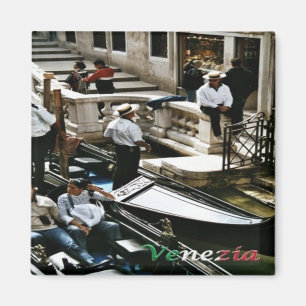 VNT060 VENICE, Gondeln, Venetien, Italien, Kühlsch Magnet