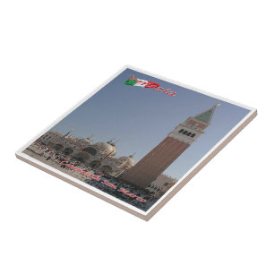 VNT069 VENICE, Saint Mark Bell Tower, Italien, Fliese