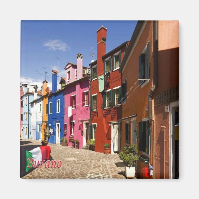 VNT071 BURANO, VENICE, Venetien, Italien, Kühlschr Magnet (Vorne)