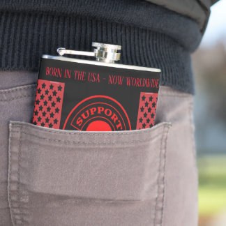 VNVLV MC Worldwide Support Vinyl Wrapper Flask Flachmann