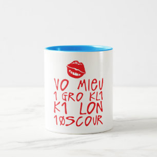 VO MIEU 1 Großkl1 k1 Lon 10shof Zitat Zweifarbige Tasse