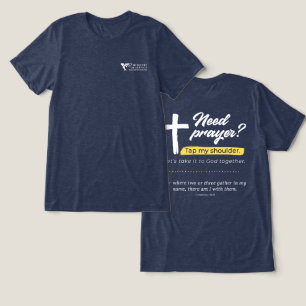 VOAWW-Ministerium - Gebetsbedarf Blau Tri-Blend Shirt