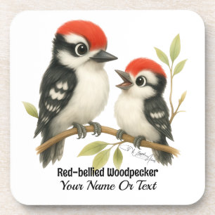 Vocal Red-Blies Woodpecker Getränkeuntersetzer