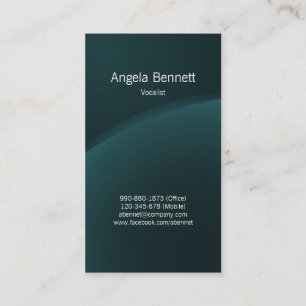 Vocalist Business Card Dunkler Horizont Visitenkarte