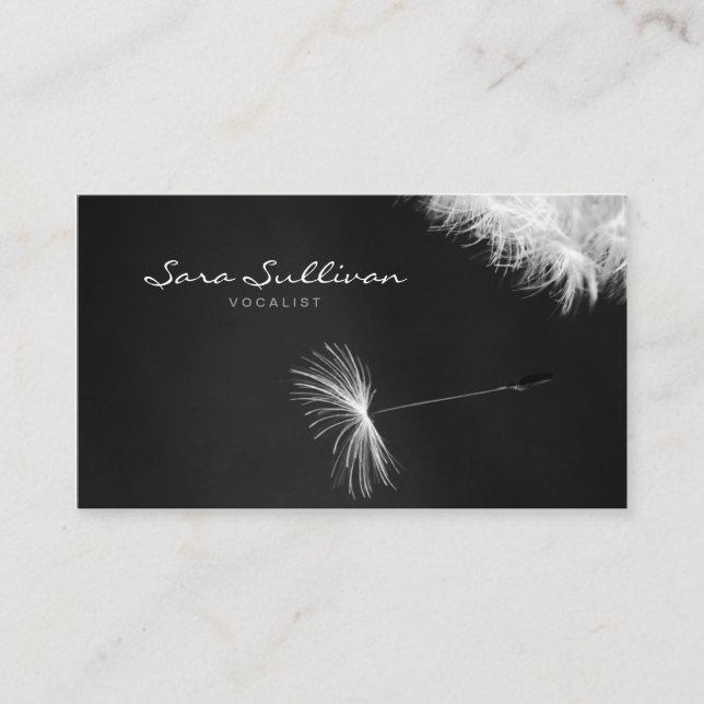 Vocalist Business Card Lüster geschlossen Visitenkarte (Vorderseite)