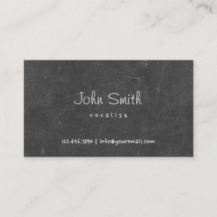 Vocalist Business Card mit Handschrift-Chalkboard Visitenkarte