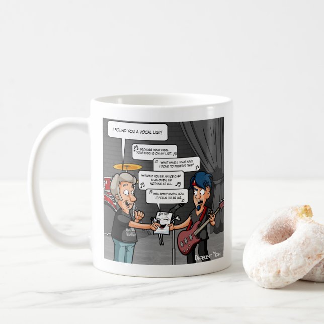 Vocalist Music Spaß Funny Puffsack Tasse (Mit Donut)