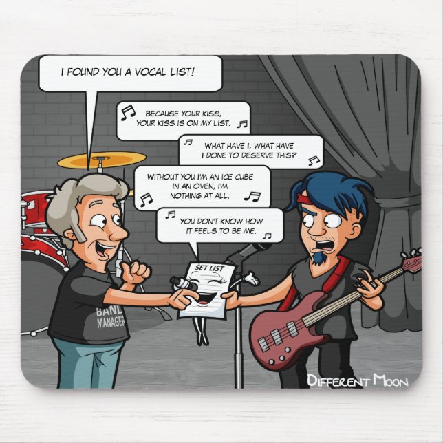 Vocalist-Musik-Spaß-lustige Mausunterlage Mousepad (Vorne)