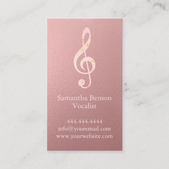 Vocalist-Sängermusikalische Visitenkarte (Vorderseite)