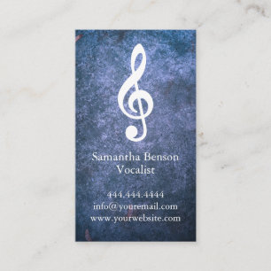 Vocalist Singer Musical Clef Logo Rose Gold Music Visitenkarte