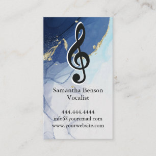 Vocalist Singer Musical Clef Logo Schwarz-weiß Visitenkarte