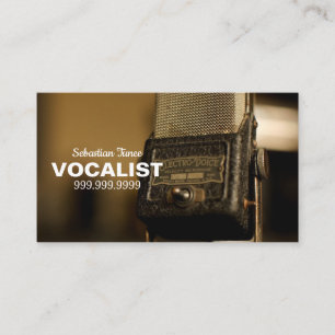 Vocalist, Singer, Performer, Musik, Lessons Mic Visitenkarte