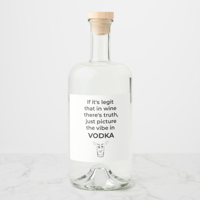 Vodka Fun Alkoholflaschenetikett (Vorderseite)