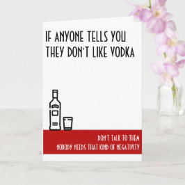Vodka Lover's Standard Red Birthday Karte