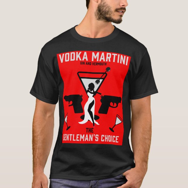 Vodka Martini Trinkgeschenk T-Shirt (Vorderseite)