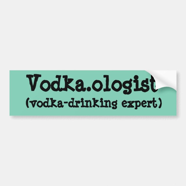 Vodka.ologist Autoaufkleber (Vorne)