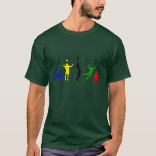 Voellyball Spieler-Volleyballteam Mintonette Kunst T-Shirt