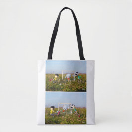 Voetbal strip van de Fubby's in actie. Tasche