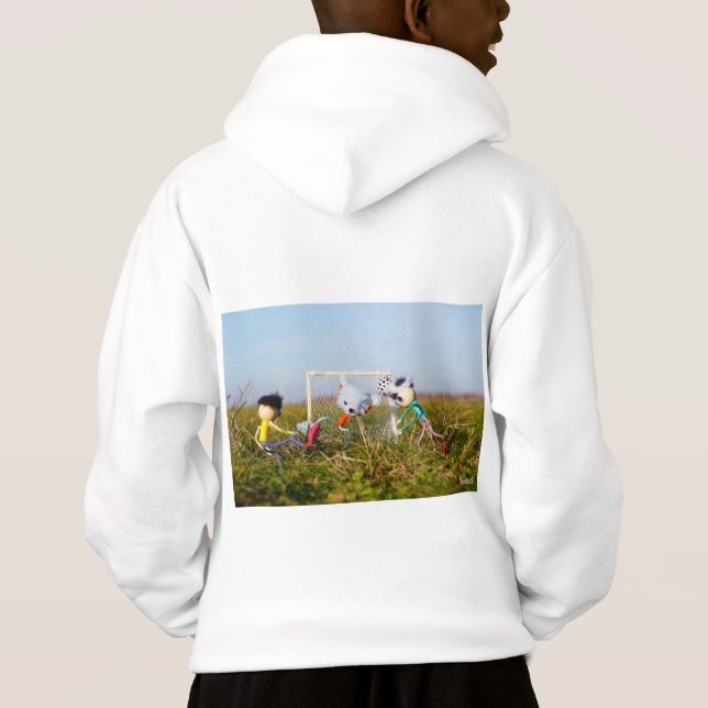 Voetbal wedstrijd van de Fubby's in actie. Hoodie (Rückseite)