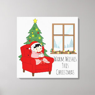 Vœux chaleureux ce Noël – Toile cosy