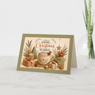 Vœux chaleureux de Noël Carte de vœux bohème de fê