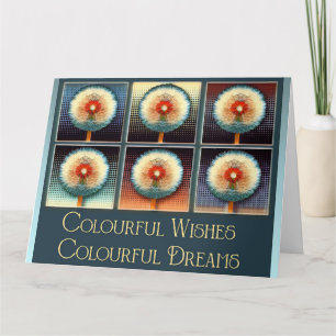 Voeux colorés Rêves colorés - Carte Anniversaire