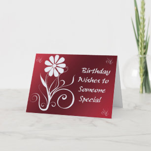 Voeux d'anniversaire à quelqu'un Carte de voeux sp