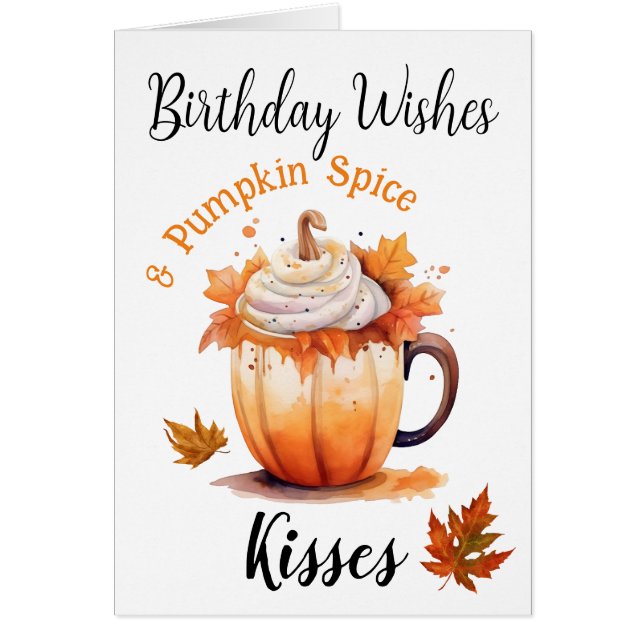 Voeux d'anniversaire et carte de baisers à épices  (Devant)