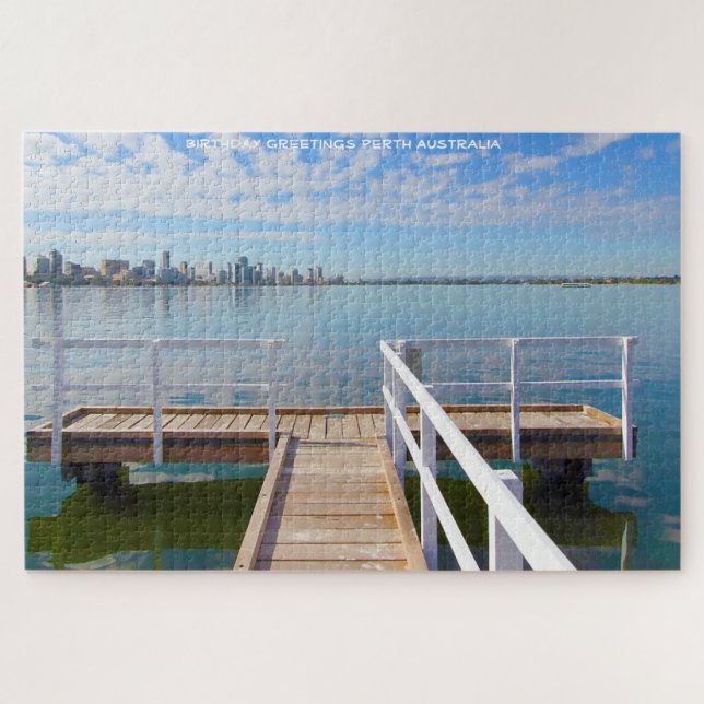 Voeux d'anniversaire Perth Australie Jigsaw Puzzle (Horizontal)