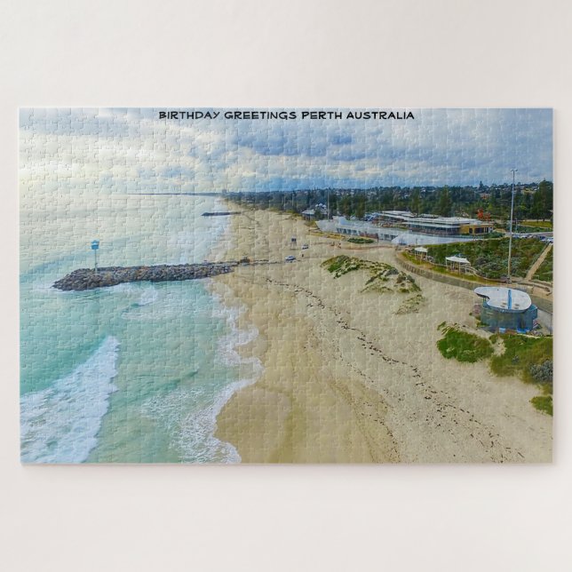 Voeux d'anniversaire Perth Australie Jigsaw Puzzle (Horizontal)